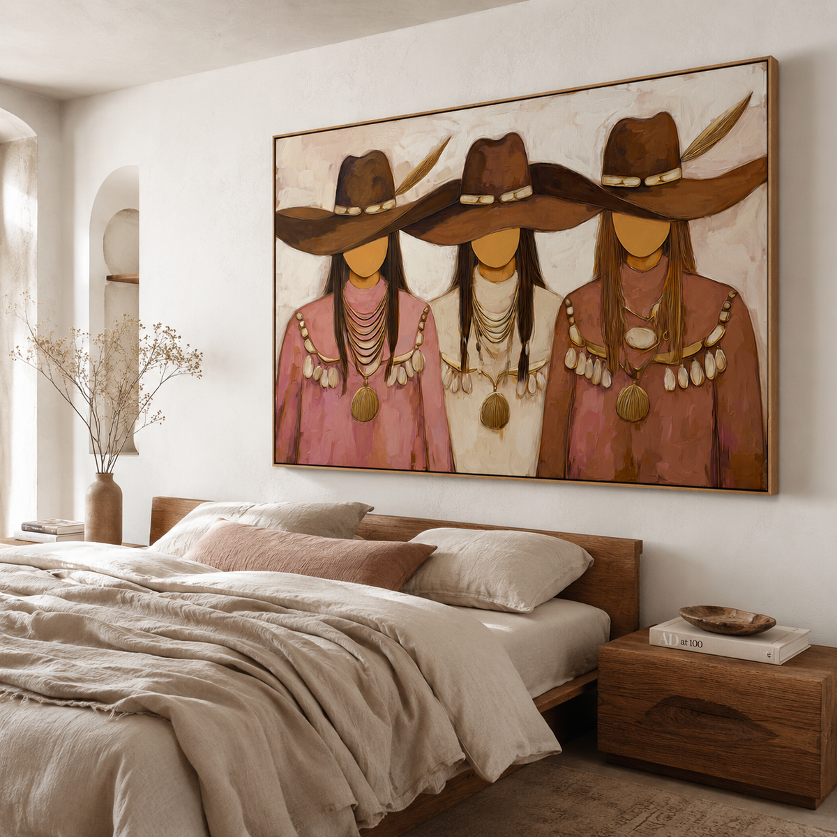 Velvet Horizon Sisters – Modern Western Figurative Wall Art