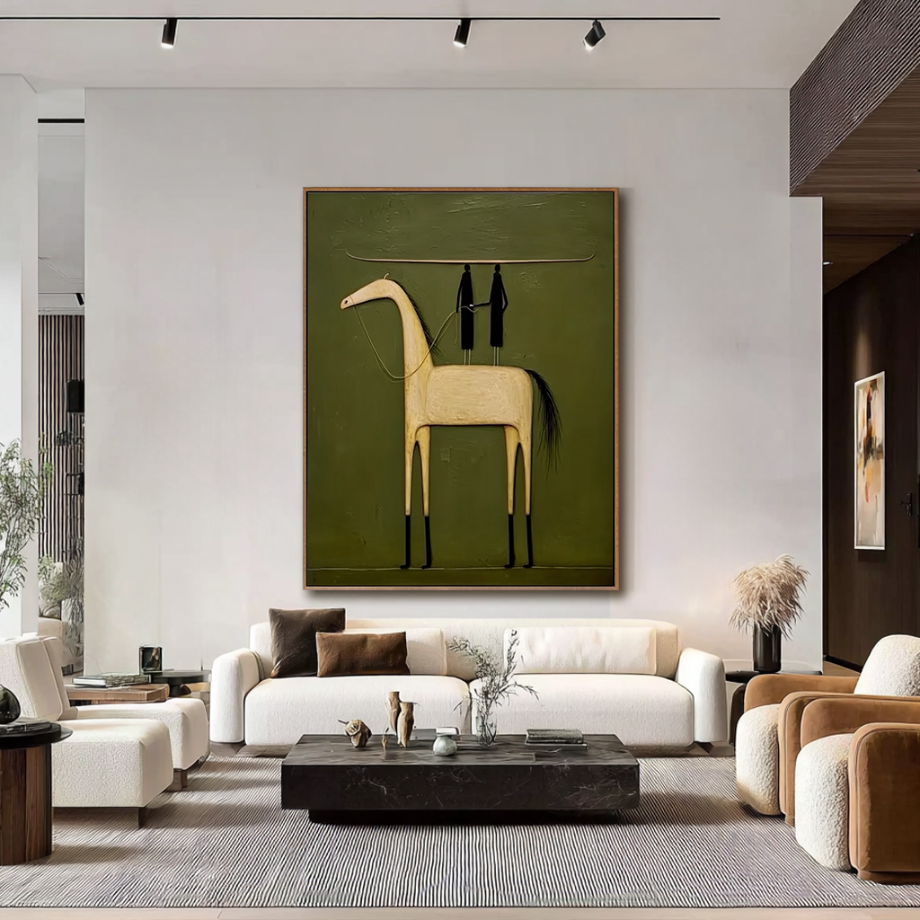 Silent Journey - Minimalist Horse Wall Art