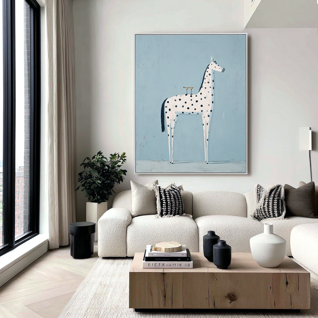 Sky Toast - Whimsical Horse Canvas Art