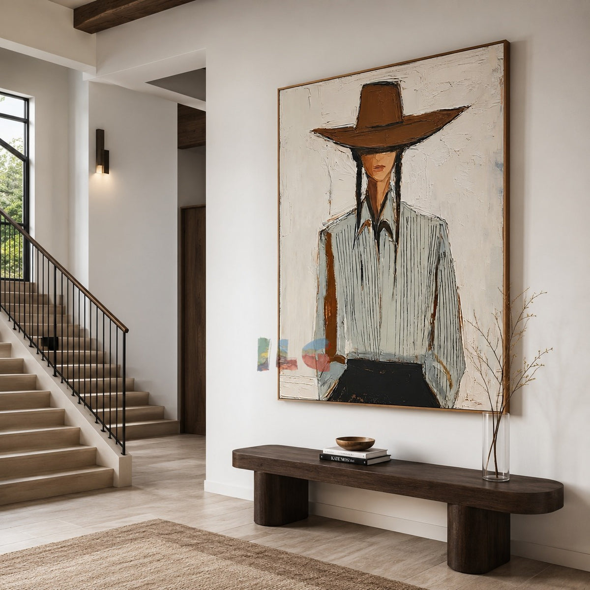 Frontier Silence – Contemporary Cowboy Portrait Wall Art