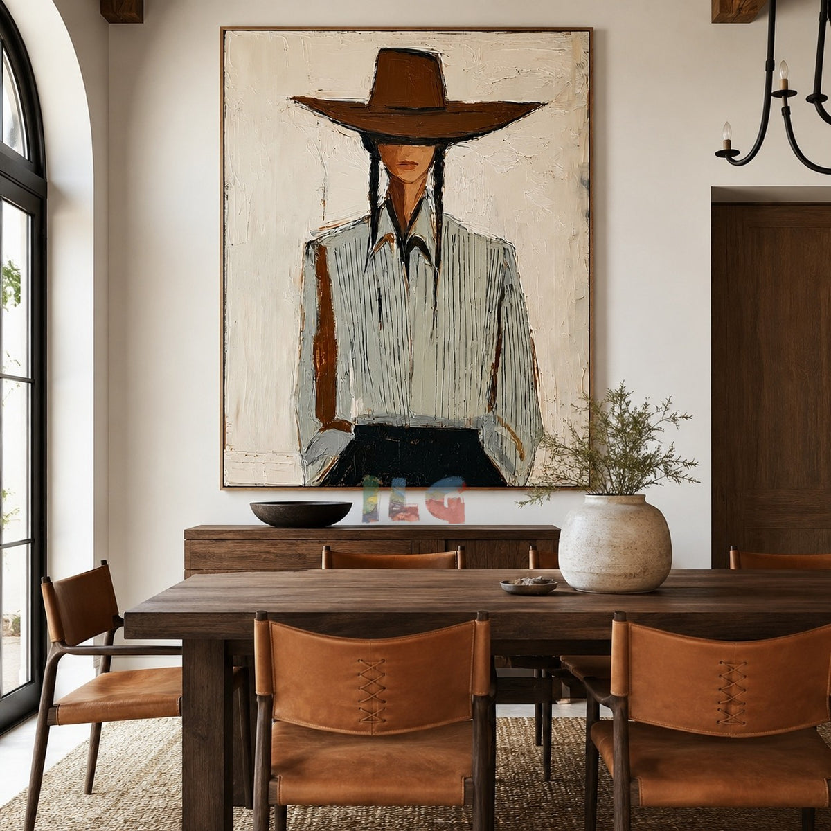 Frontier Silence – Contemporary Cowboy Portrait Wall Art
