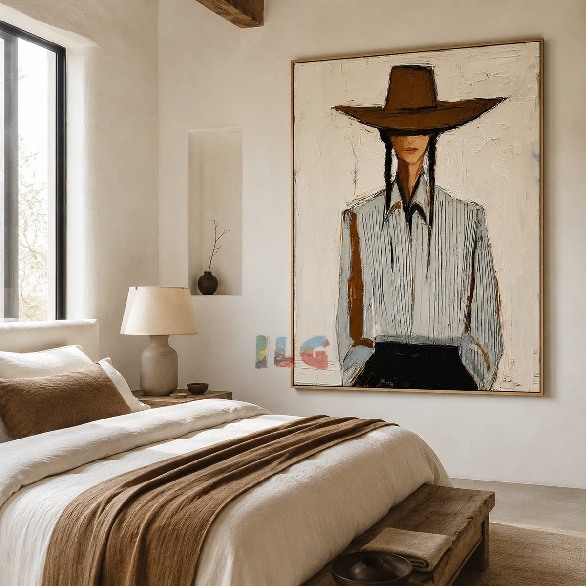 Frontier Silence – Contemporary Cowboy Portrait Wall Art