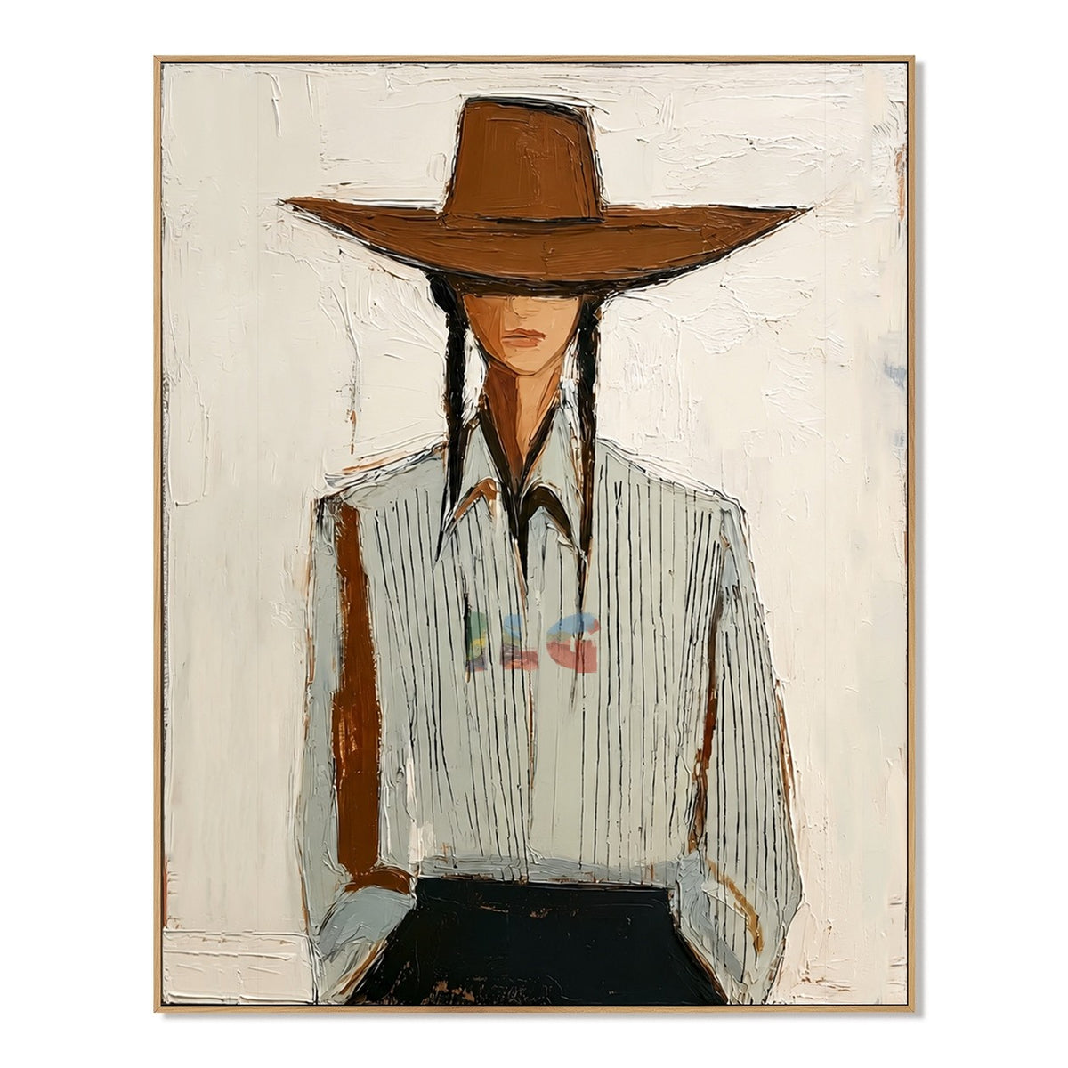 Frontier Silence – Contemporary Cowboy Portrait Wall Art