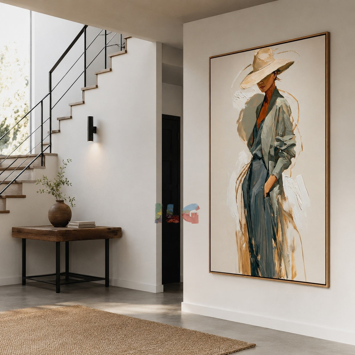 Ivory Horizon Muse – Modern Fashion Figurative Wall Art