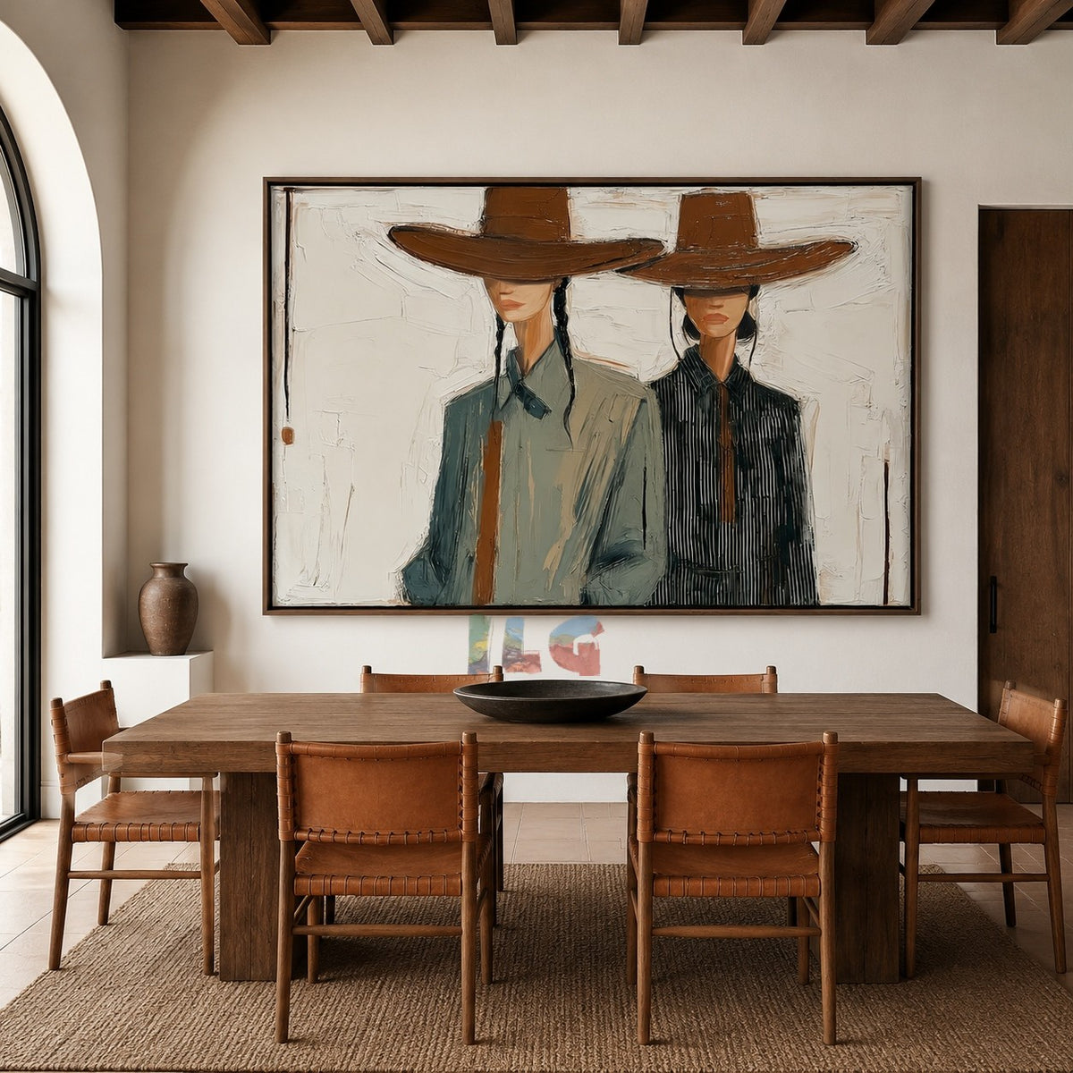 Twin Shadows – Contemporary Western Couple Wall Art
