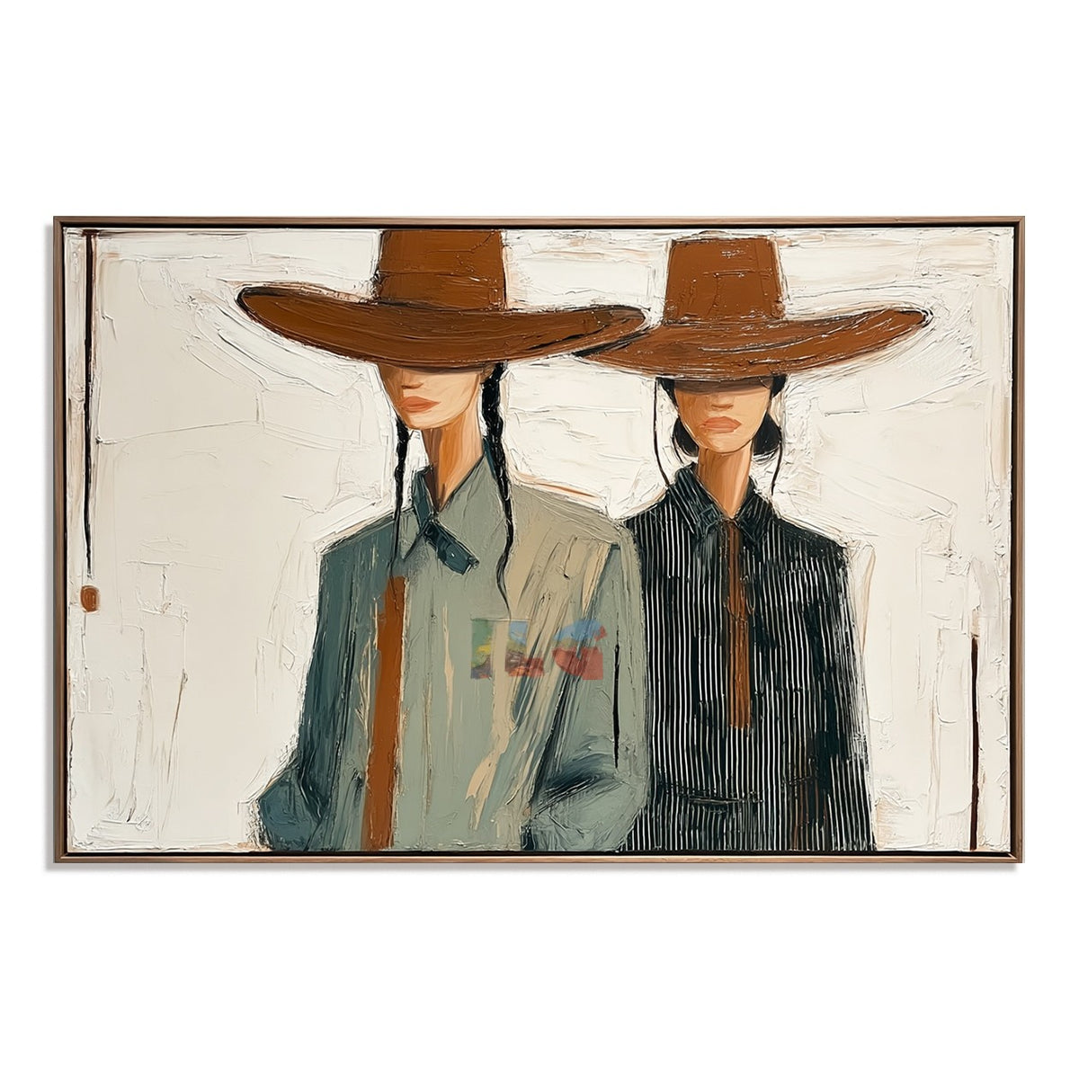 Twin Shadows – Contemporary Western Couple Wall Art