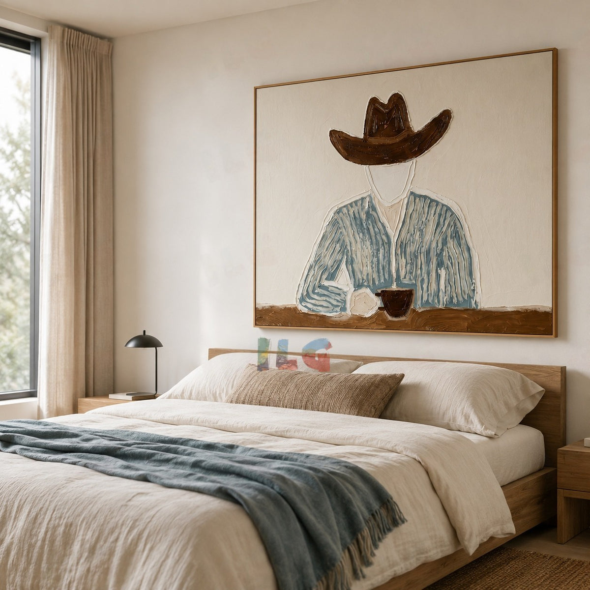Western Calm – Contemporary Cowboy Portrait Wall Art