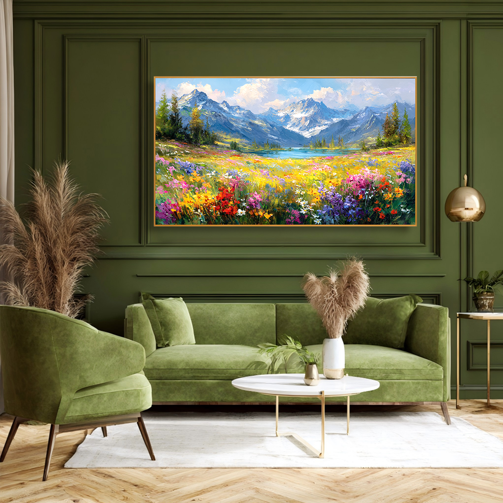 Golden Stillness - Mountain Meadow Lake Wall Art