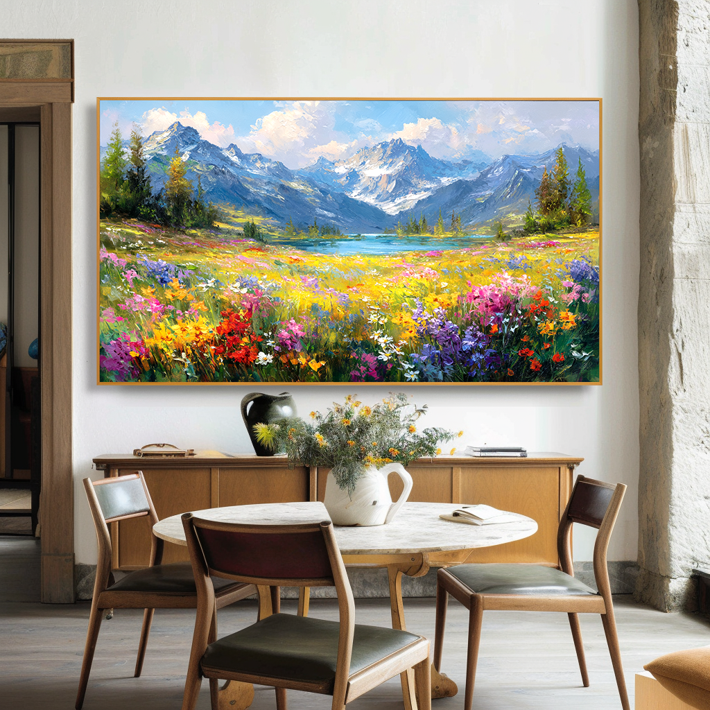 Golden Stillness - Mountain Meadow Lake Wall Art