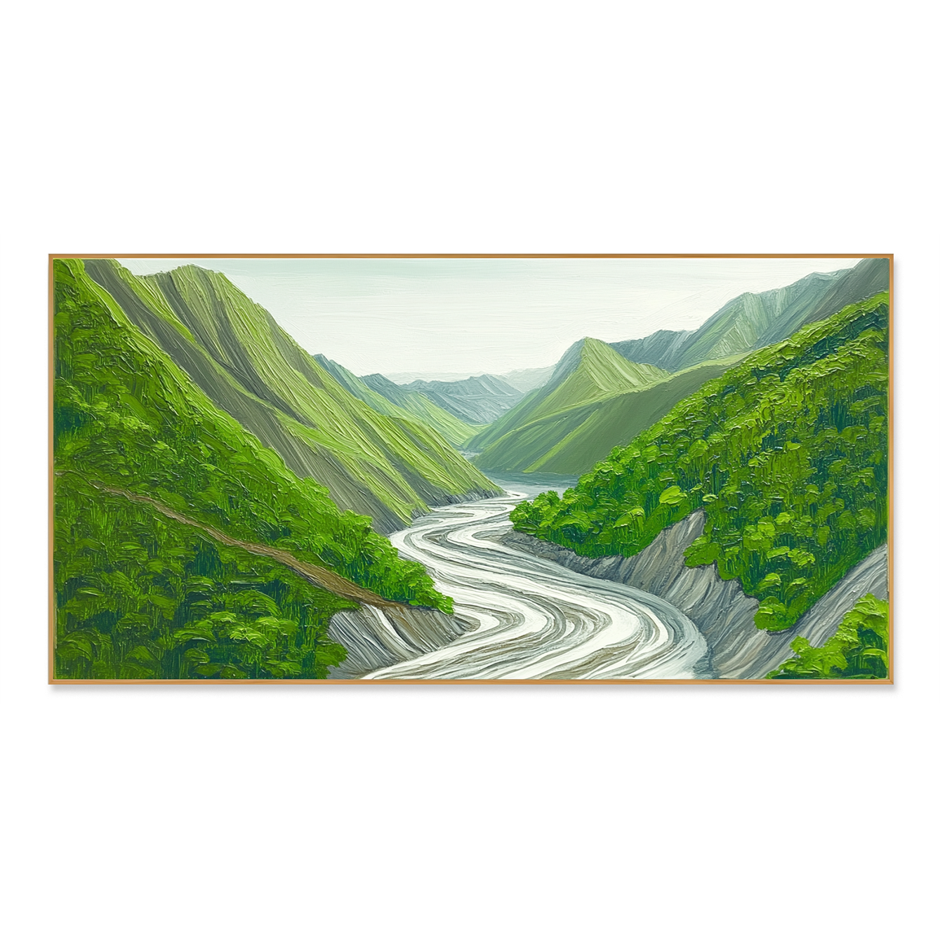 Emerald Passage - Green Valley River Landscape Wall Art