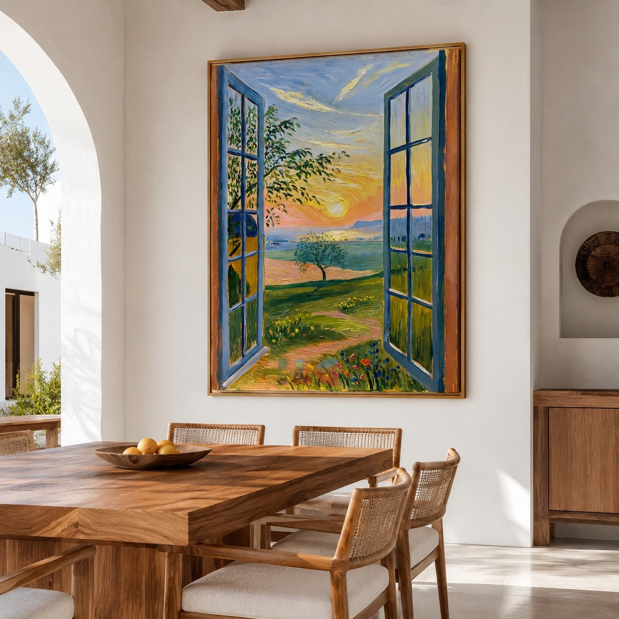 Golden Vista Window – Landscape Wall Art