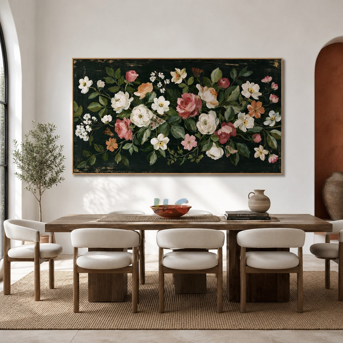 Midnight Rose Garden – Floral Wall Art