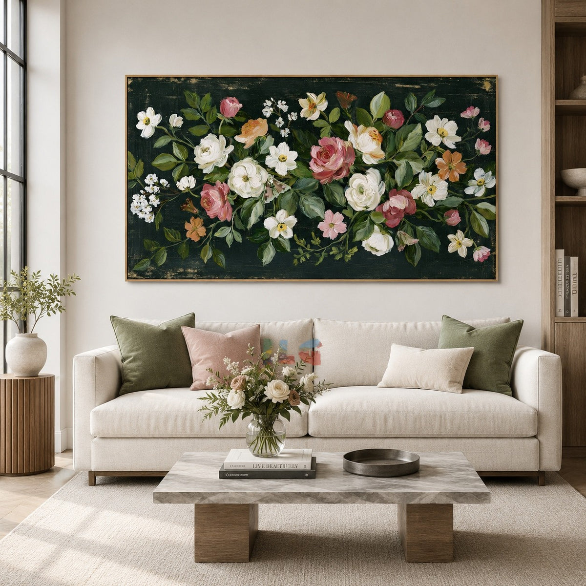 Midnight Rose Garden – Floral Wall Art