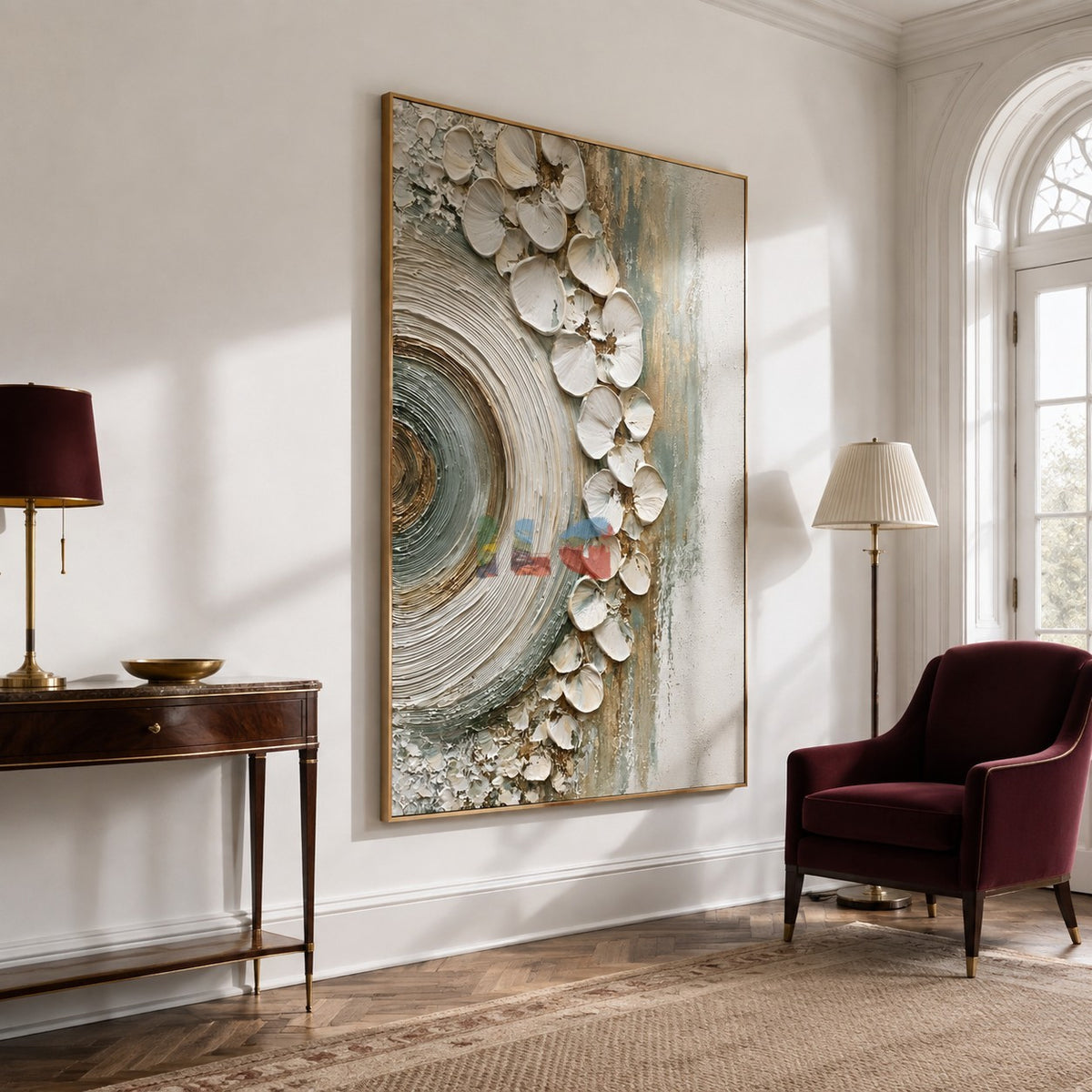 Petal Gyre – Sculptural Floral Textured Wall Art
