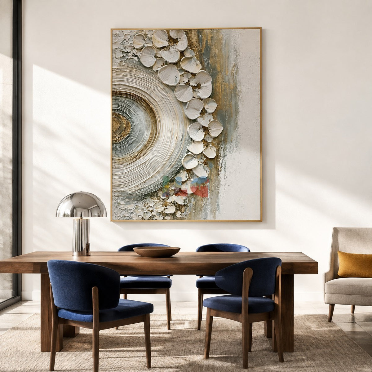 Petal Gyre – Sculptural Floral Textured Wall Art