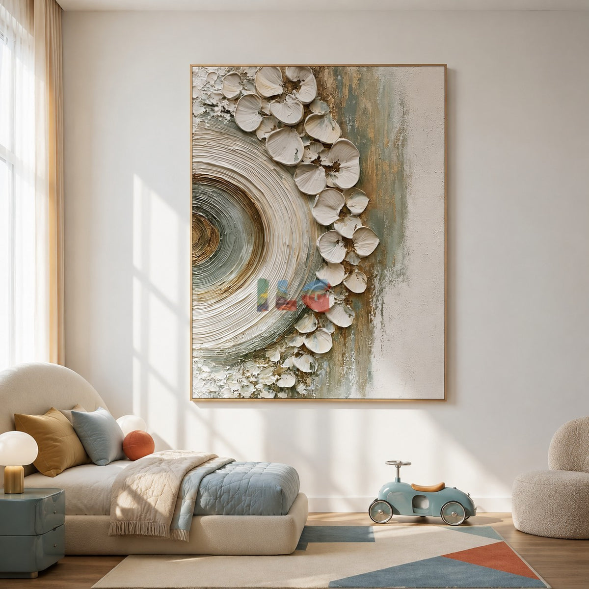 Petal Gyre – Sculptural Floral Textured Wall Art