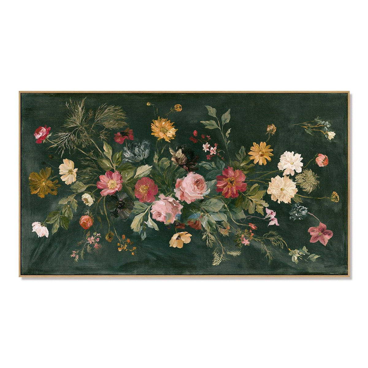 Verdant Bloom Garland – Floral Wall Art