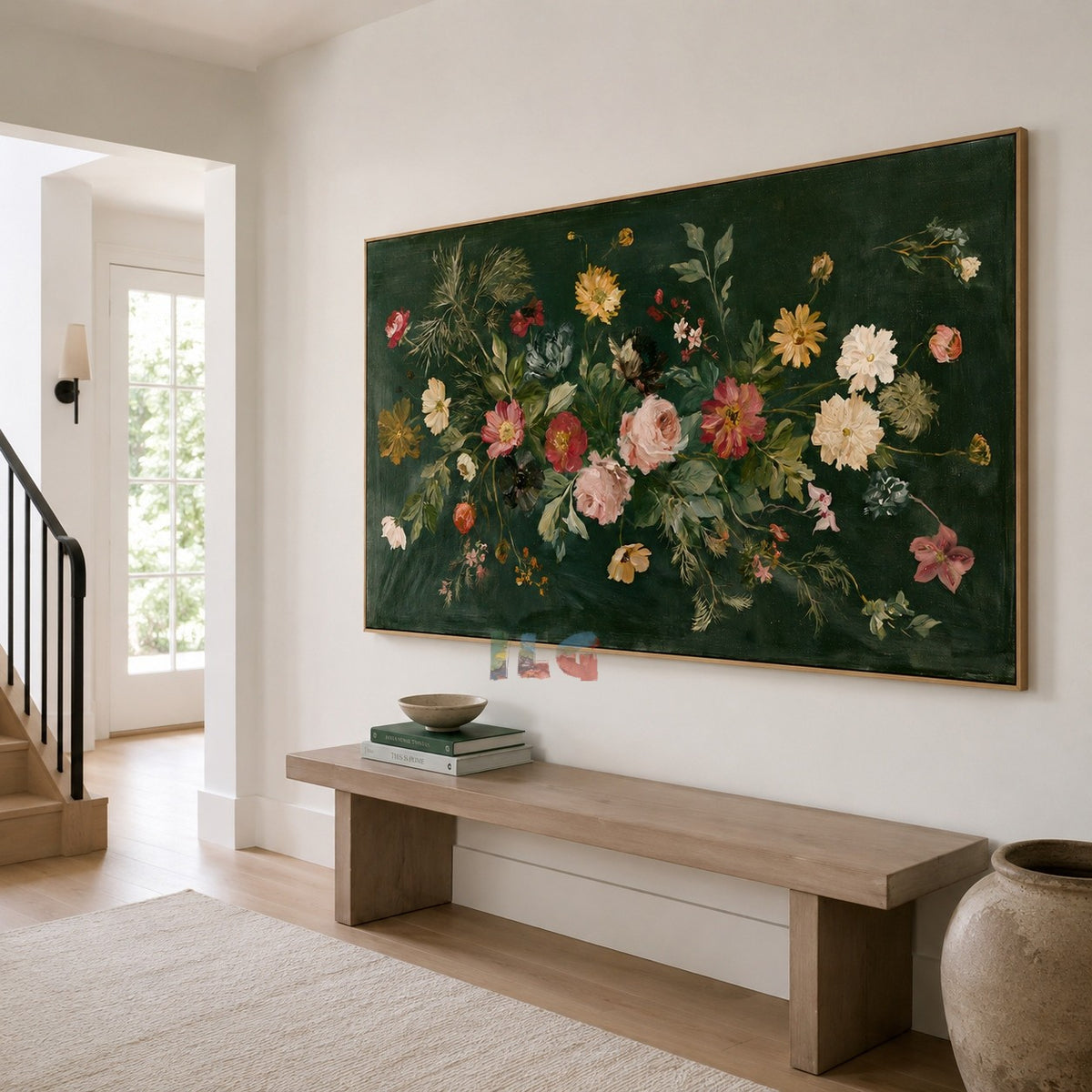 Verdant Bloom Garland – Floral Wall Art