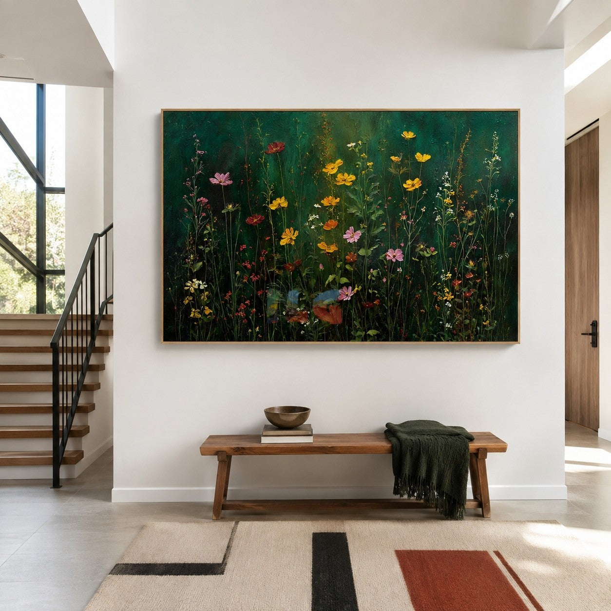 Whispering Wildflower Meadow – Botanical Floral Landscape Wall Art