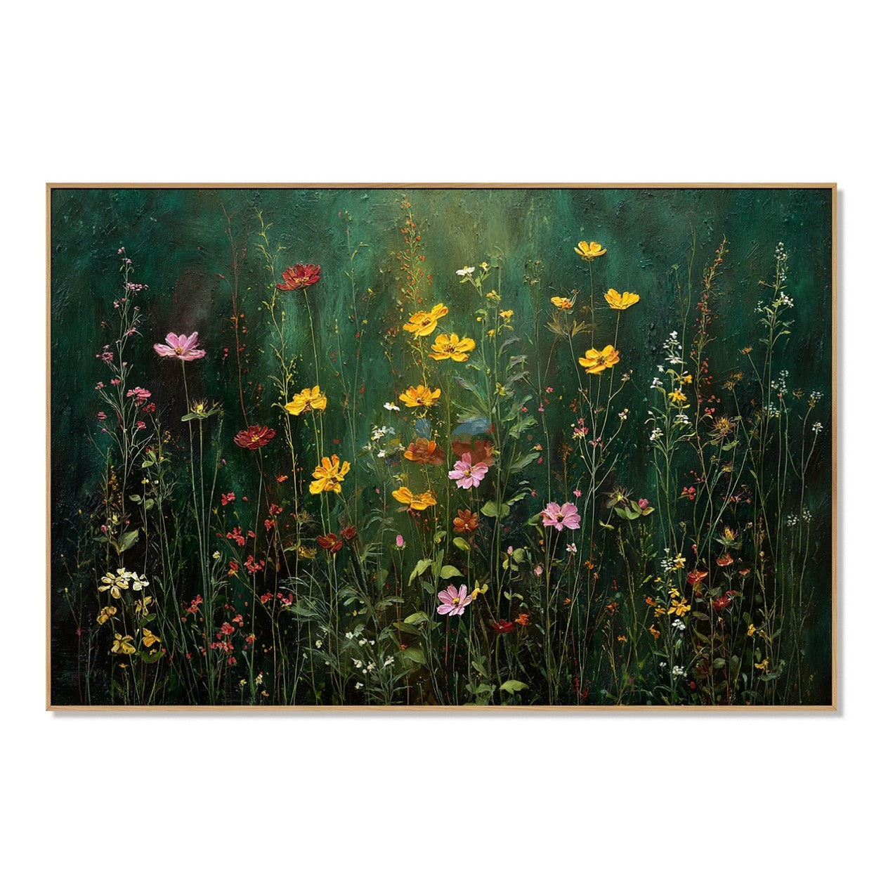 Whispering Wildflower Meadow – Botanical Floral Landscape Wall Art