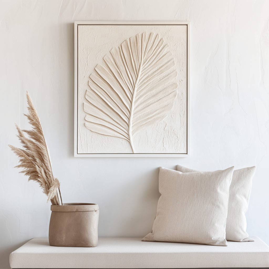 Textured Palm Leaf Wall Art