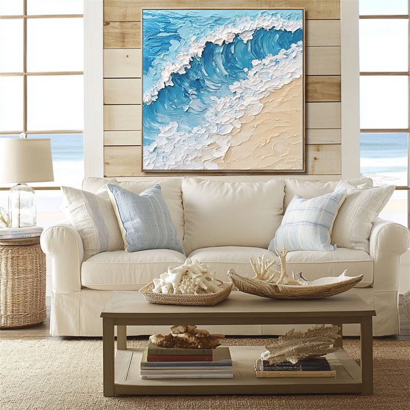 Textured Coastal Wave Art