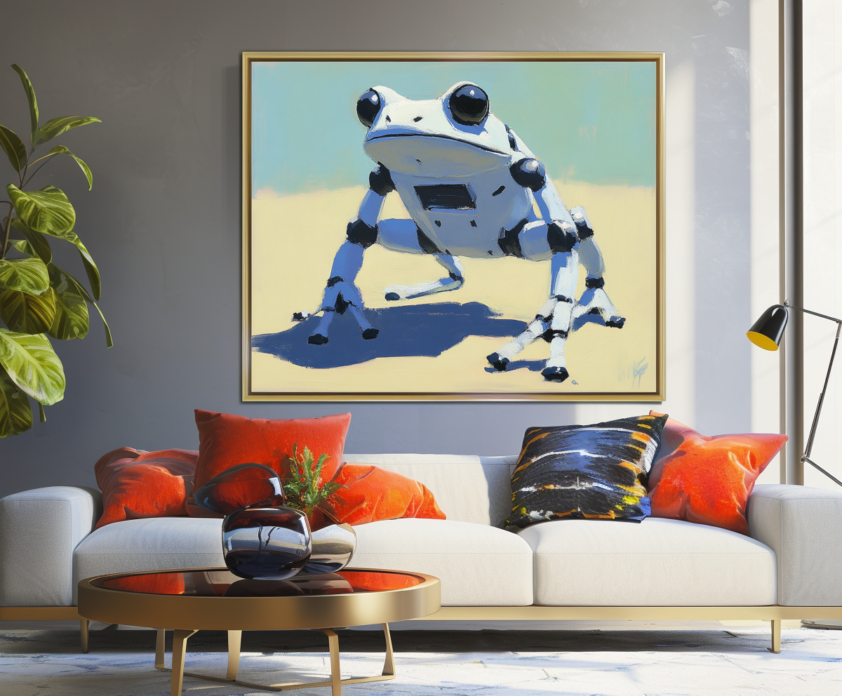 RoboFrog: Futuristic Wall Art