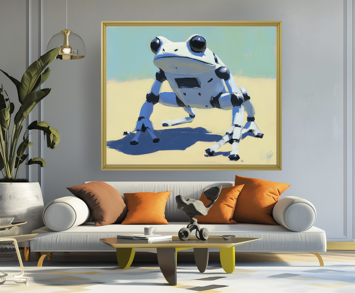 RoboFrog: Futuristic Wall Art