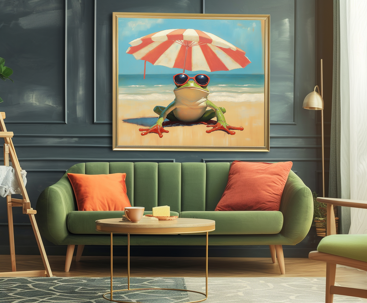 Chill Frog: Beach Vibes Art