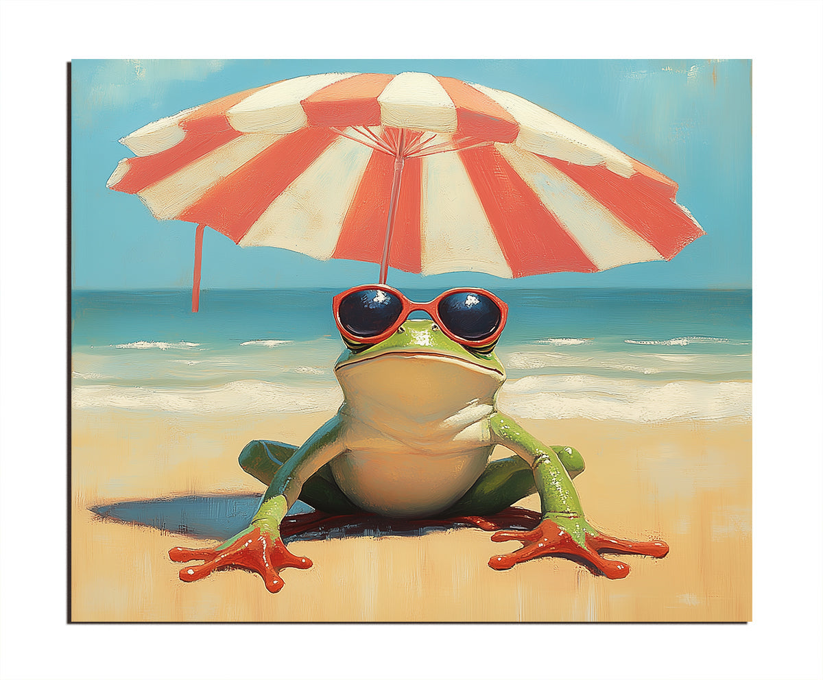 Chill Frog: Beach Vibes Art