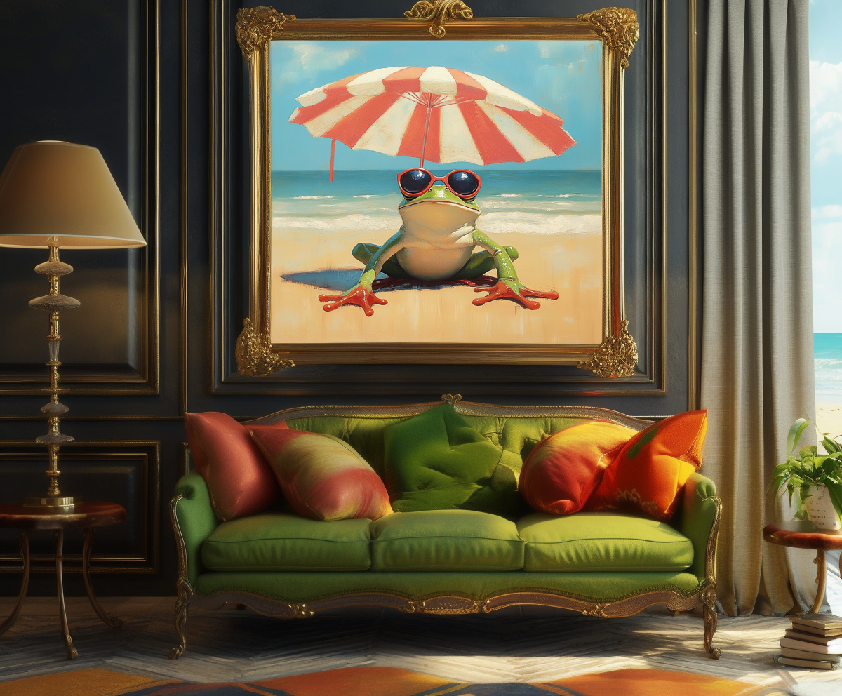 Chill Frog: Beach Vibes Art