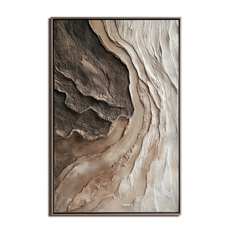 Natural Canyon-3D Abstract Nature-Inspired Canvas Painting for Living Rooms