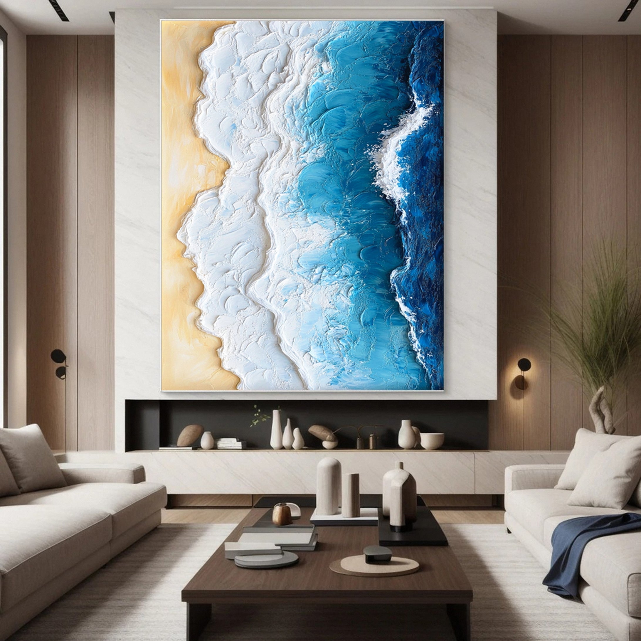 Ocean Edge: Textured Coastal Painting