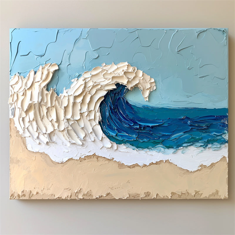 Ocean Crest: Textured Wave Art