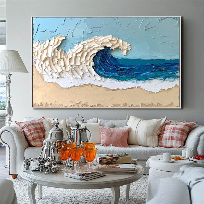 Ocean Crest: Textured Wave Art