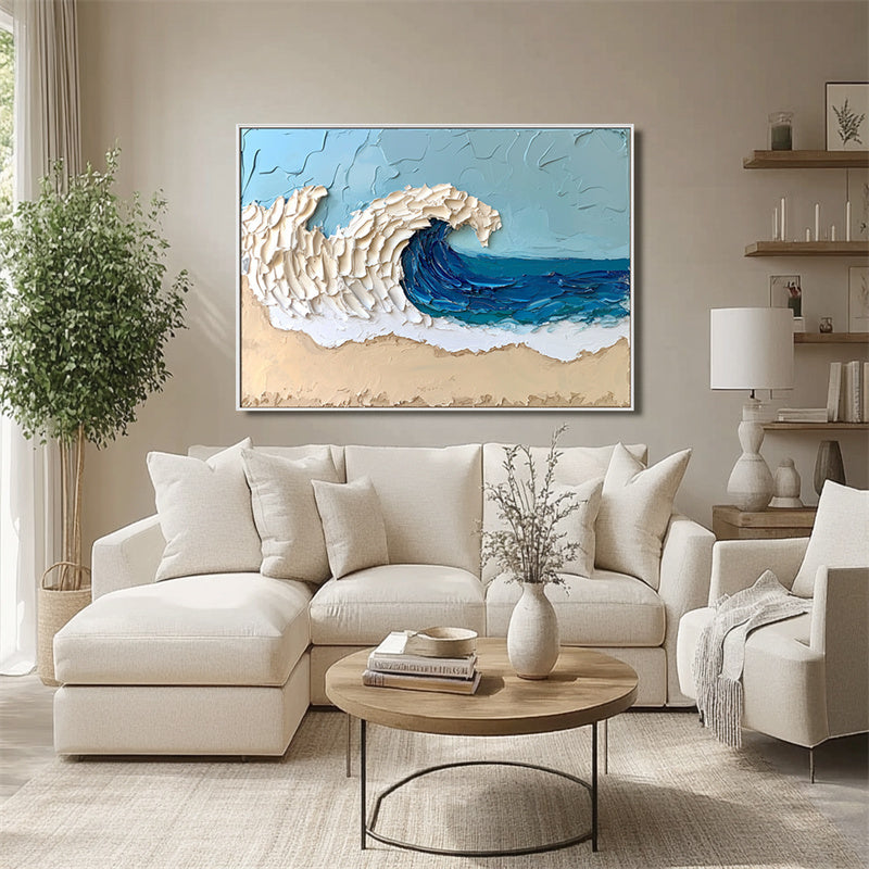 Ocean Crest: Textured Wave Art