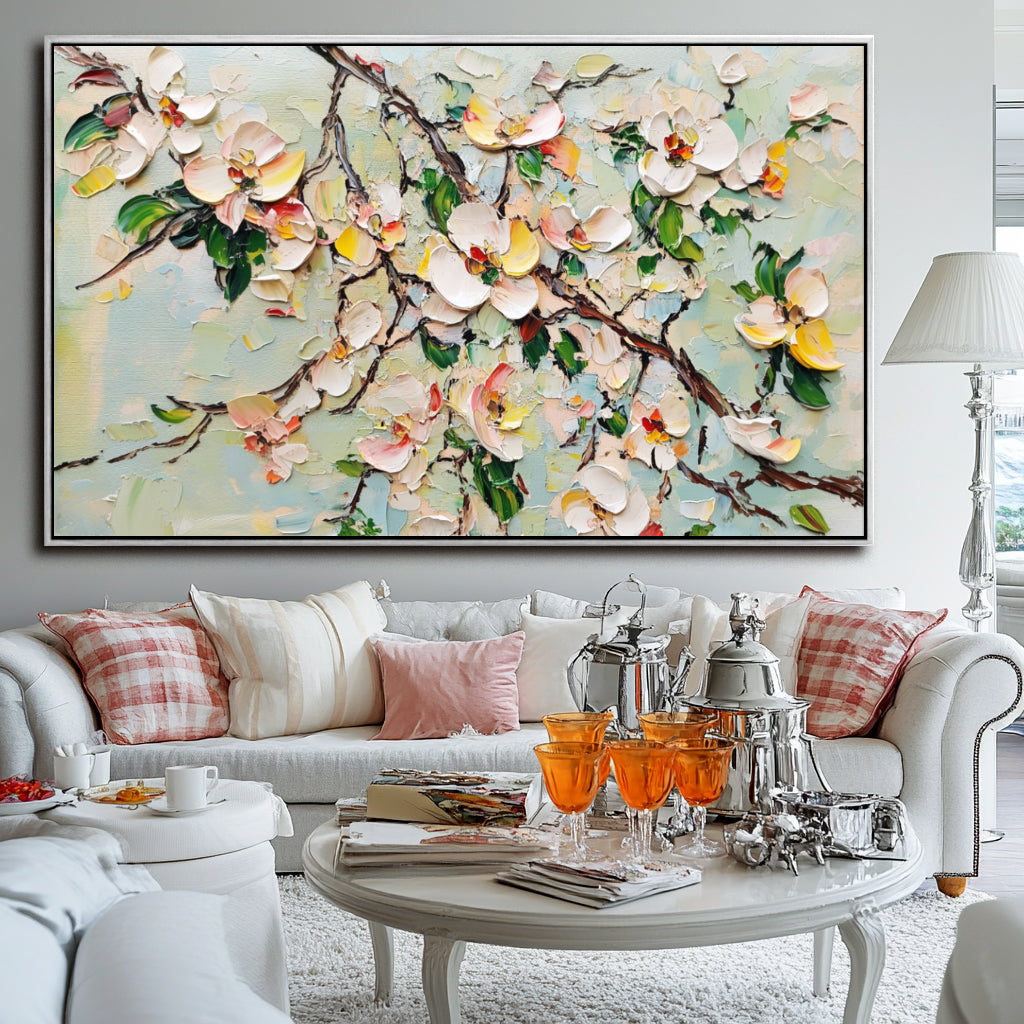 Blossom Reverie: Textured Art