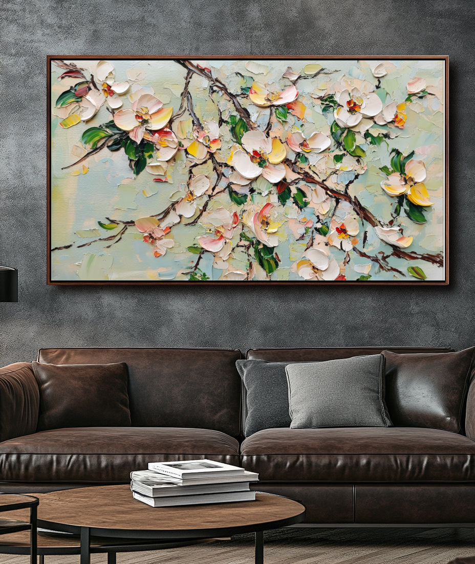 Blossom Reverie: Textured Art