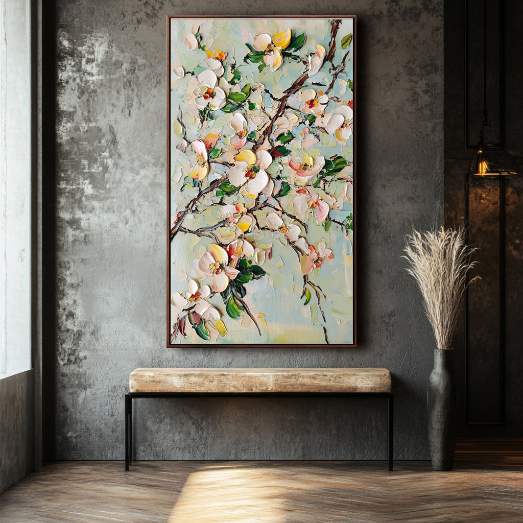 Blossom Reverie: Textured Art