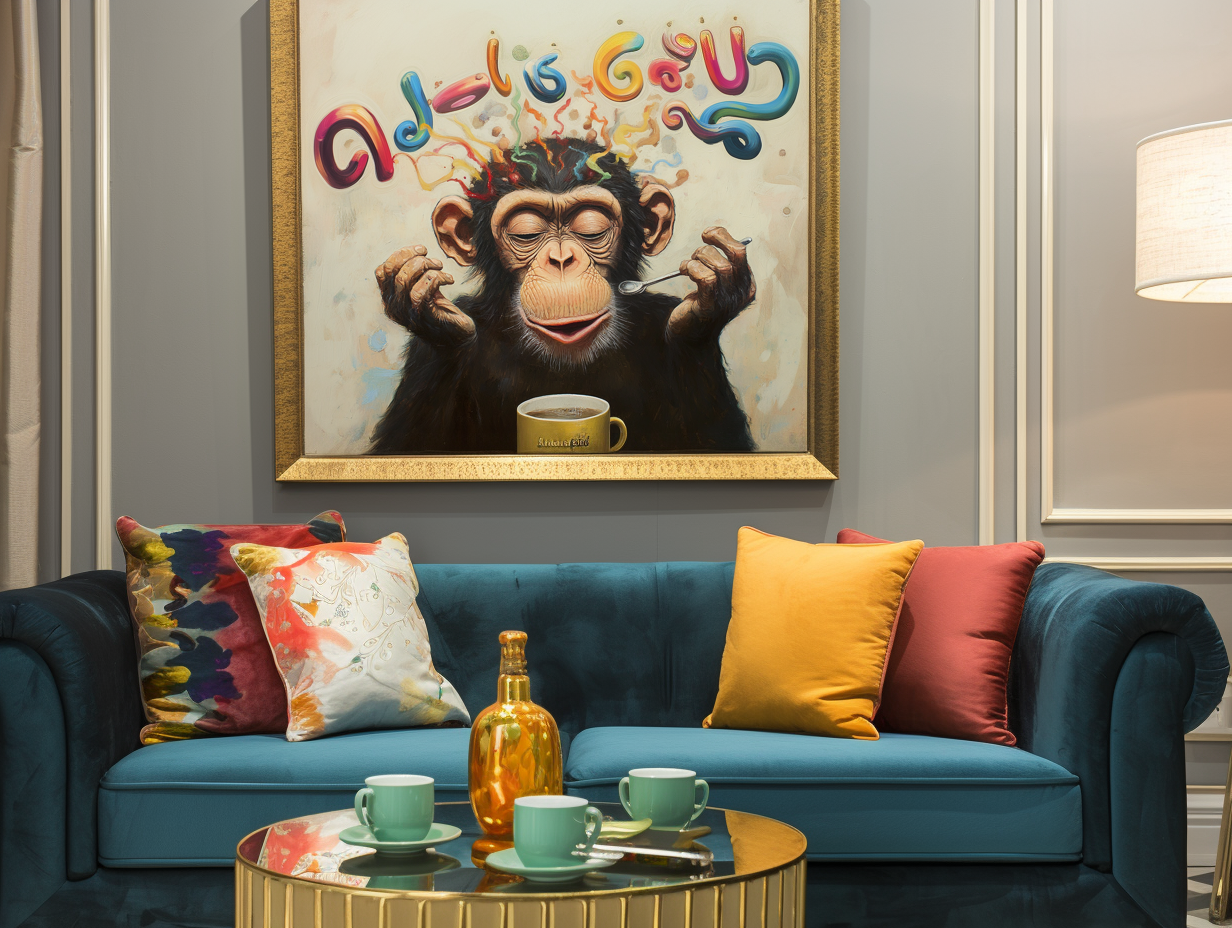 Caffeine Muse - Monkey Wall Art