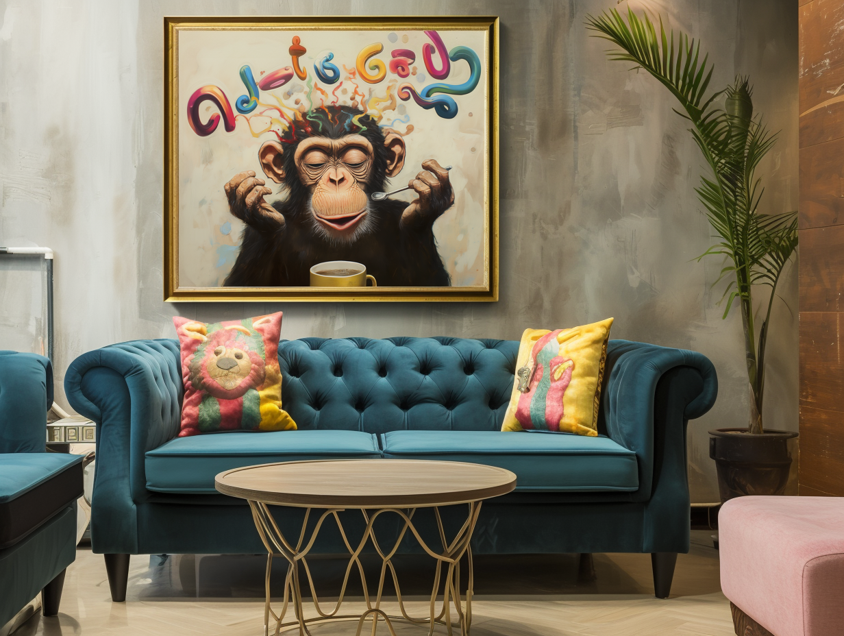 Caffeine Muse - Monkey Wall Art