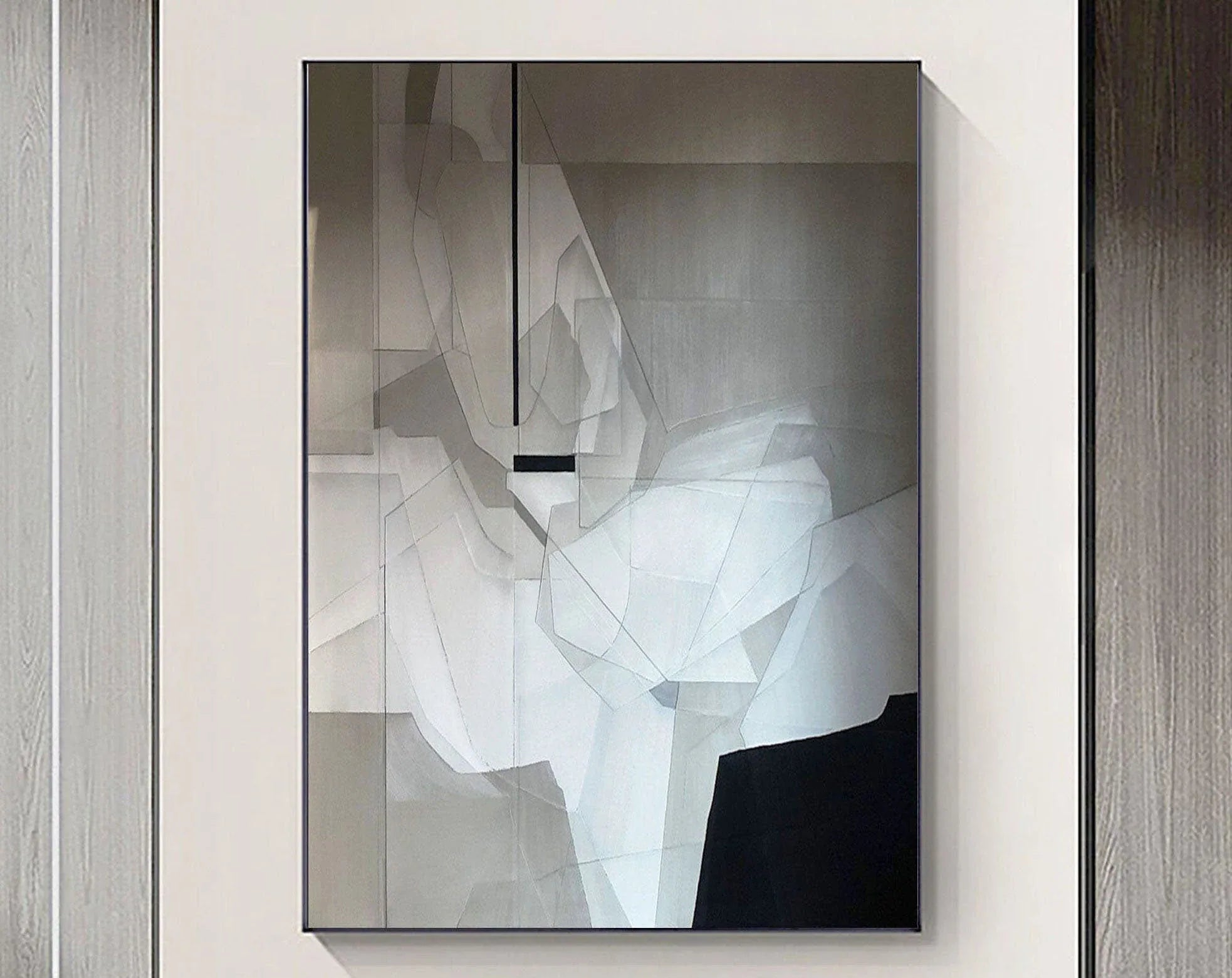 Monochrome Geometric Abstract Wall Art