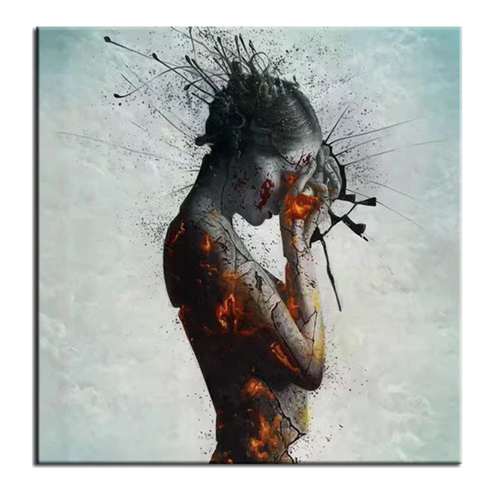 Abstract Figurative Painting-Modern Canvas Wall Art for Living Room