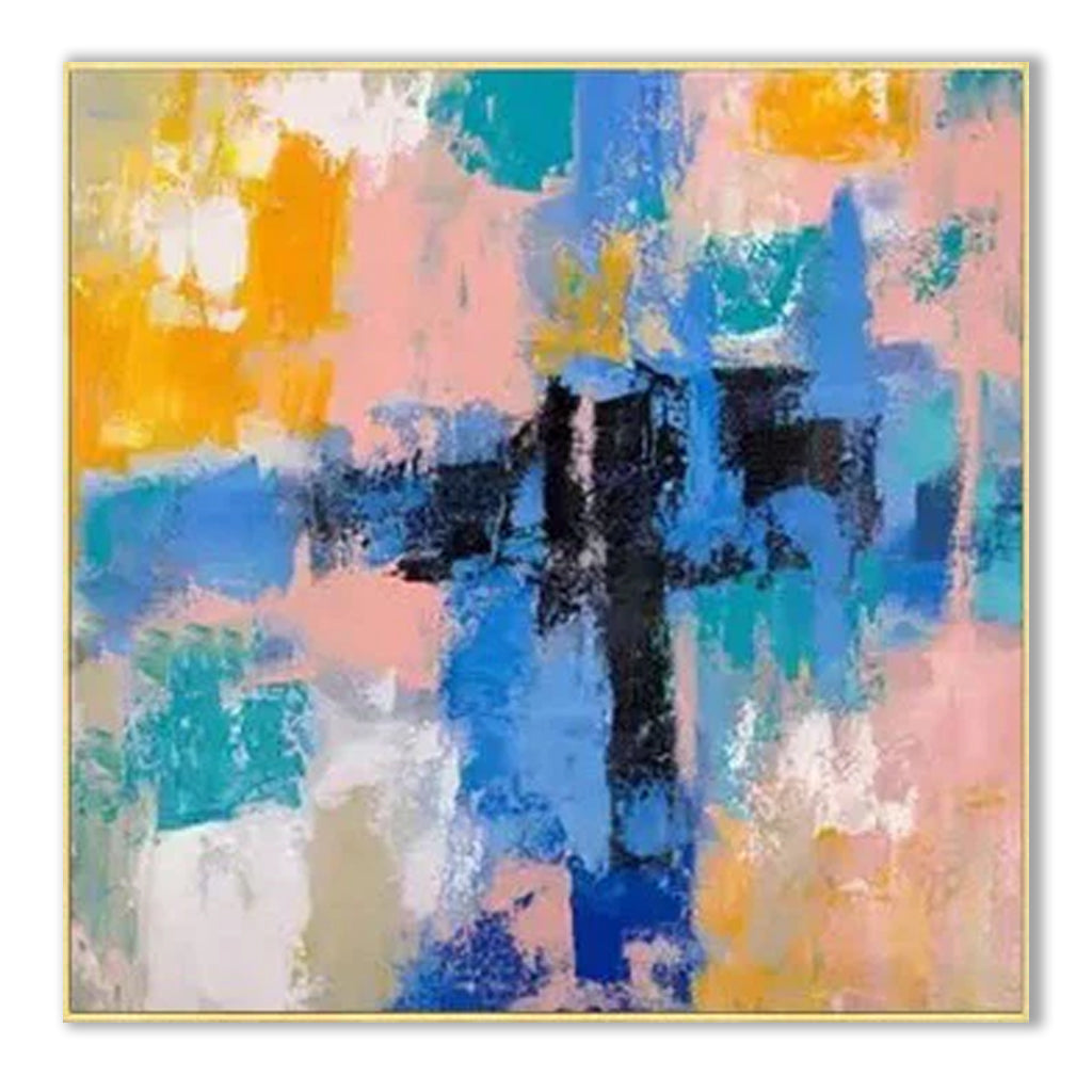 Hazy Colors-Abstract Color Block Canvas Art - Unique Statement Piece for Home Decor