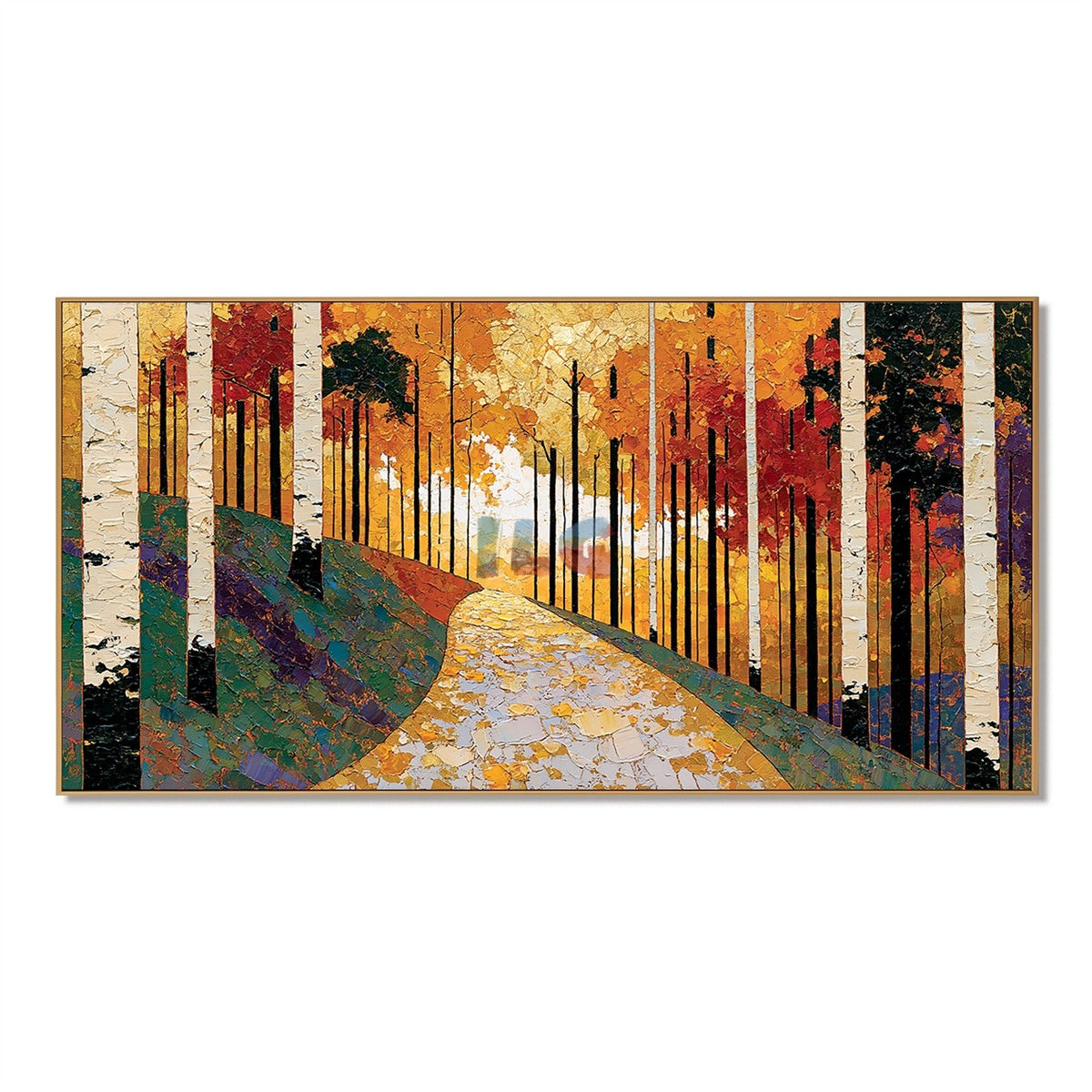 Autumn Birch Trail – Landscape Wall Art