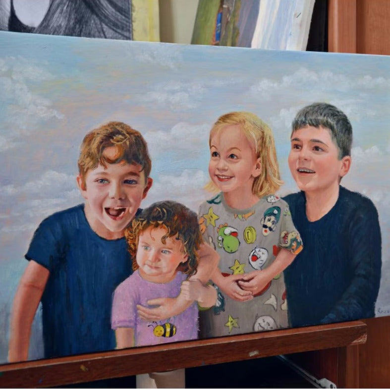 Custom Oil Painting Portraits from Your Photos - Family & Pets#12