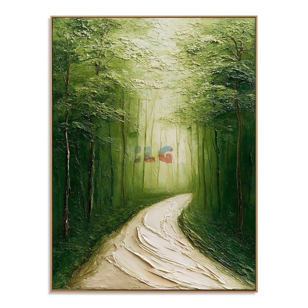 Emerald Woodland Curve – Landscape Wall Art
