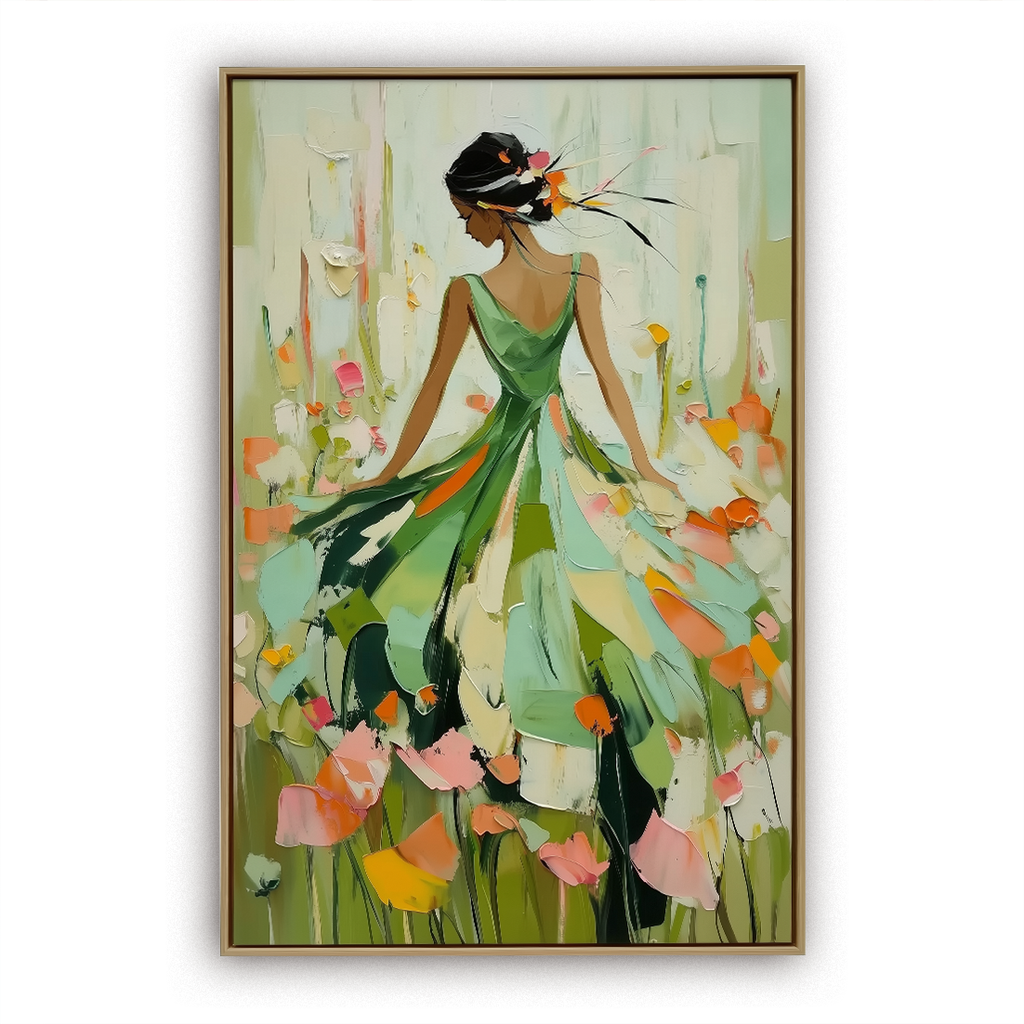 Abstract Romantic Oil Painting on Canvas for Living Room or Bedroom