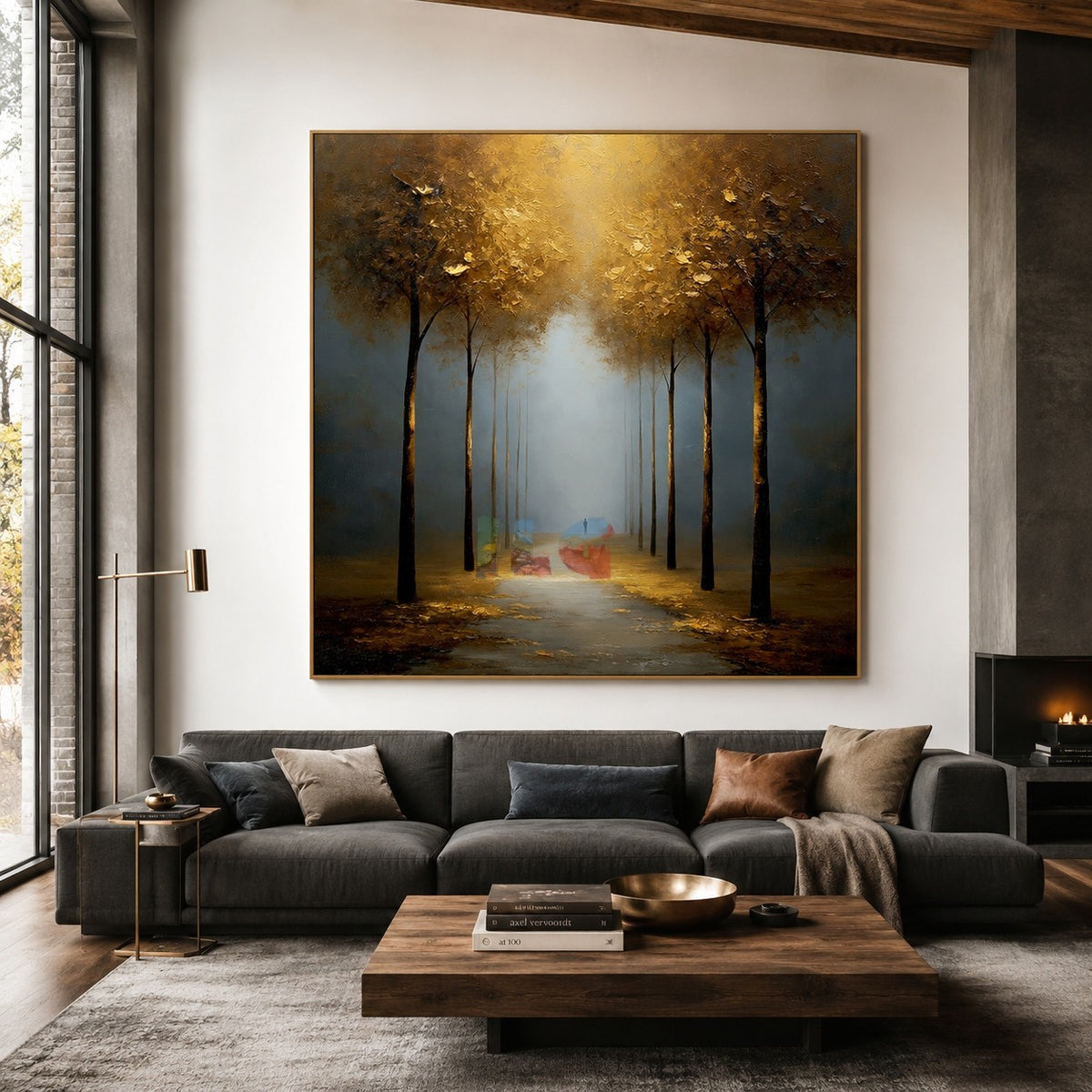 Golden Silence Avenue – Landscape Wall Art