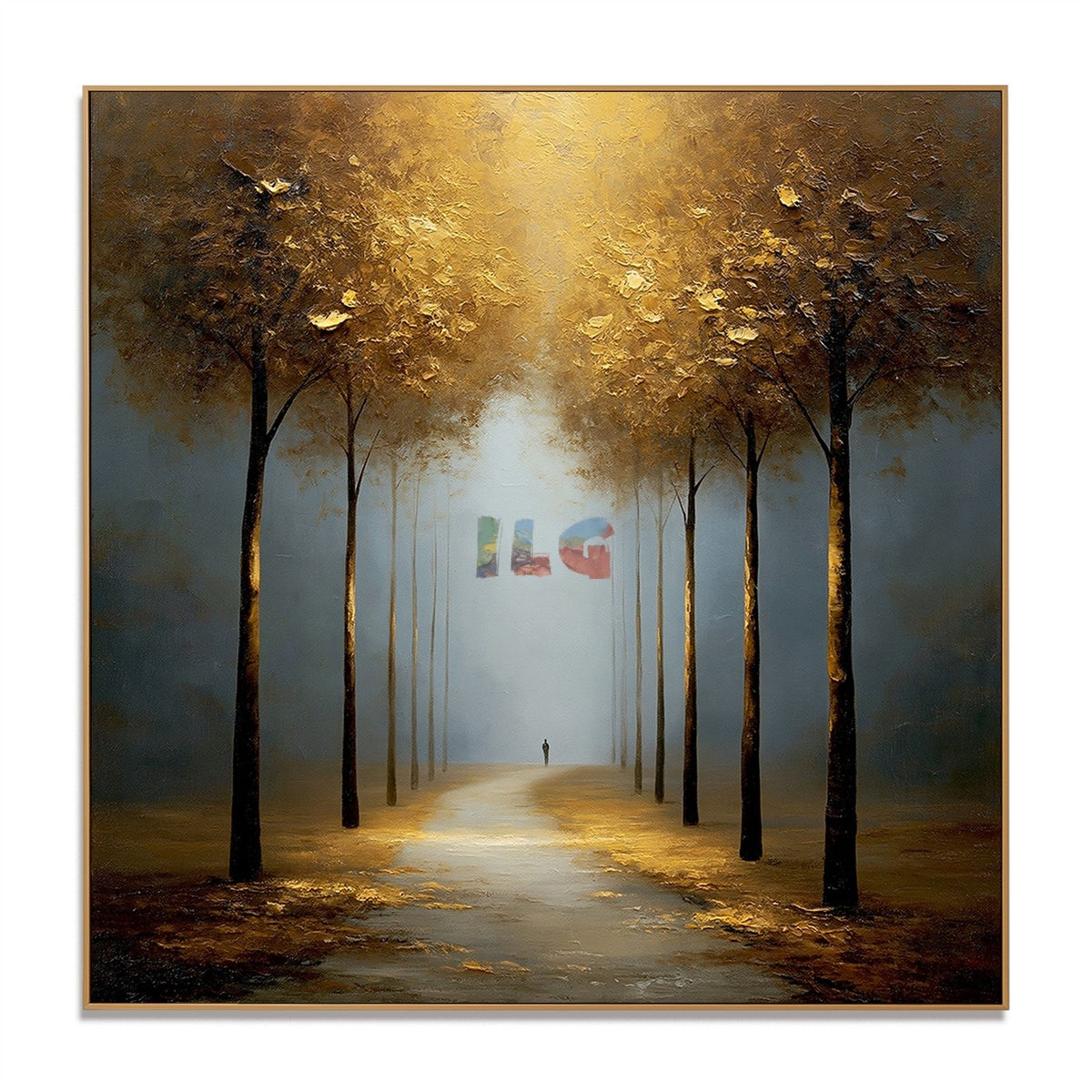 Golden Silence Avenue – Landscape Wall Art